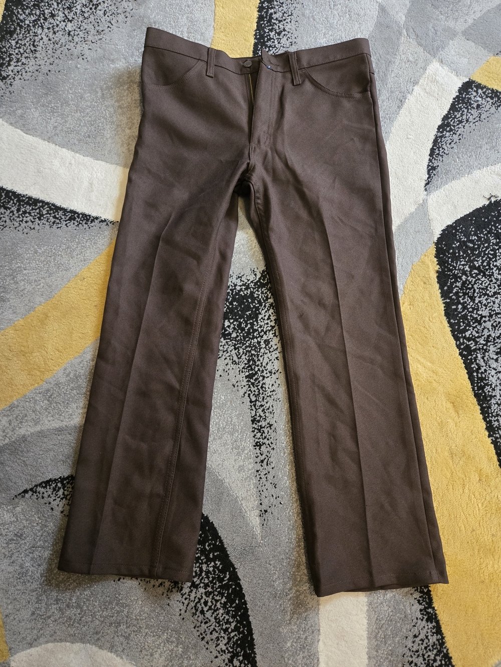 Wrangler Classic Straight-Leg Brown Dress Pants